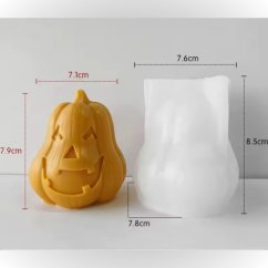 Silikónová forma na sviečku – halloweenská tekvica