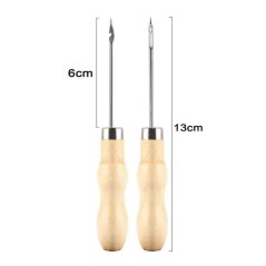 Prevliekacia ihla na knôty s drevenou rúčkou