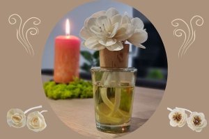 PRÍRODNÝ ARÓMA DIFUZÉR S DIFÚZNYMI KVETMI - jednoduchý DIY návod
