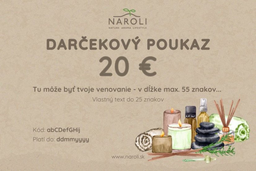 Darčekový poukaz v hodnote 20 EUR