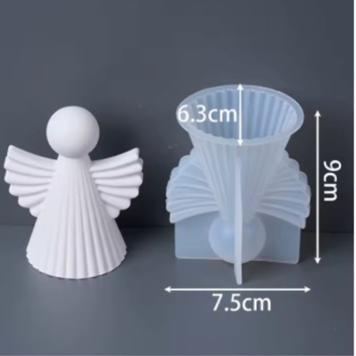 Silikónová forma na sviečku – minimalistický prúžkovaný anjelik