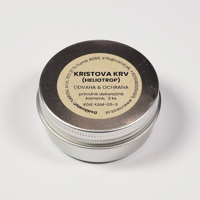 Kristova krv (heliotrop) – kameň do sviečok a dekorácií, 3 ks | ODVAHA & OCHRANA