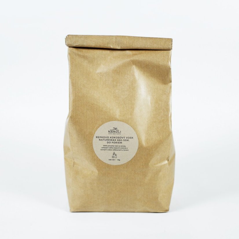 Repkovo kokosový vosk NatureWax 660-55M, do foriem - Balenie: 1 kg