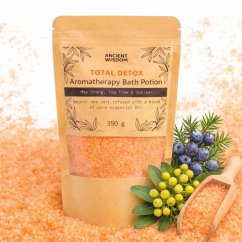 Prírodná soľ do kúpeľa DETOX, s esenciálnymi olejmi, 350 g