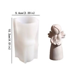 Silikónová forma na sviečku – anjelik dievčatko s hviezdičkou