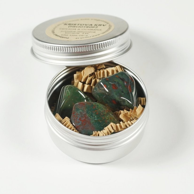 Kristova krv (heliotrop) – kameň do sviečok a dekorácií, 3 ks | ODVAHA & OCHRANA