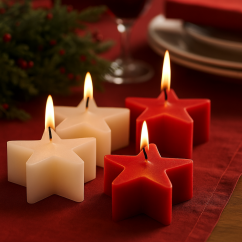 Polykarbonátové formy na čajové sviečky - hviezdičky, 5 ks