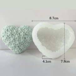 Silikónová forma na sviečku – kvetinkové srdiečko