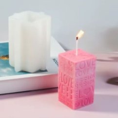 Silikónová forma na sviečku – kváder s nápismi LOVE