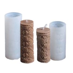 Silikónová forma na sviečku – valec so snehovými vločkami