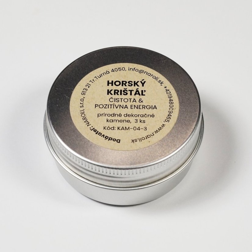 Horský krištáľ – kameň do sviečok a dekorácií, 3 ks | ČISTOTA & POZITÍVNA ENERGIA