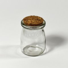 Sklenená dóza s korkovým uzáverom, 100 ml