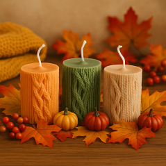 Prírodná sviečka PLETENÝ VALEC