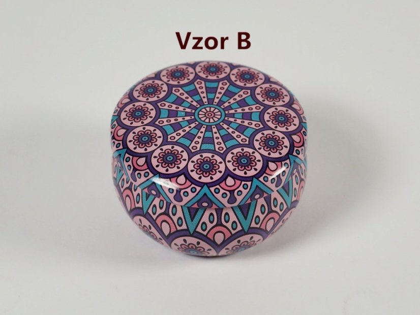 Plechová dóza, ornament II., na sviečku, 75 ml - Vzor: G