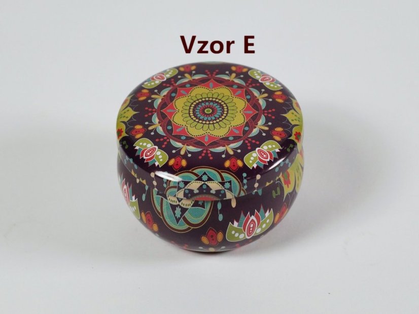 Plechová dóza, ornament II., na sviečku, 75 ml - Vzor: G