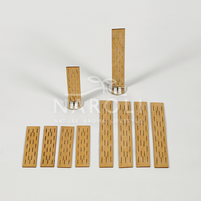 Drevené knôty perforované, dĺžka 100 mm, 5 ks - Rozmer: na sviečky pr. 60 – 70 mm