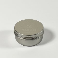 Hliníková dóza, strieborná, na sviečku, 50 ml