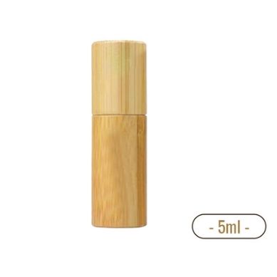 Bambusová fľaštička roll-on, na arómaterapiu, 5 ml - Vzor: s výrezom