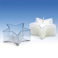 Polykarbonátové formy na čajové sviečky - hviezdičky, 5 ks