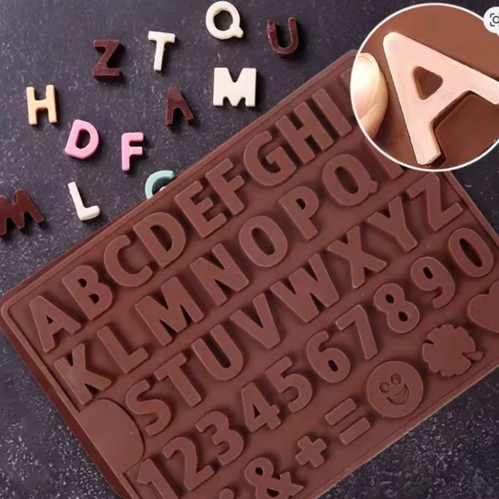 Silikónová forma na vonné vosky – abeceda & čísla & znaky