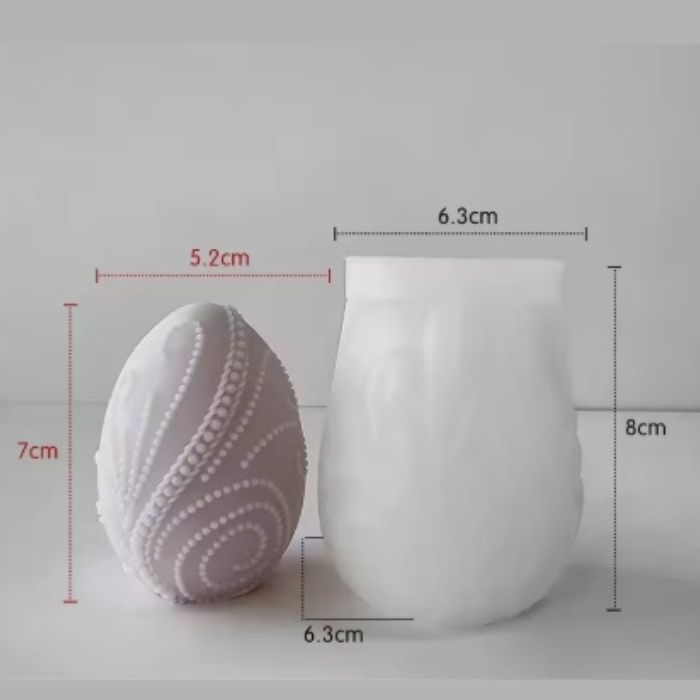 Silikónová forma na sviečku – veľkonočné vajíčko ozdobené III.