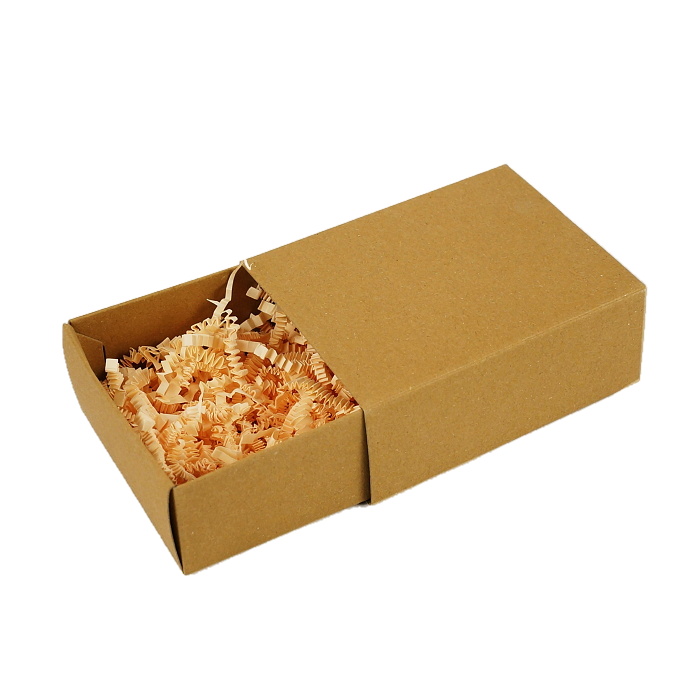 Darčeková krabička malá, zasúvacia, natural, 1 ks - Druh: + prírodná výplň