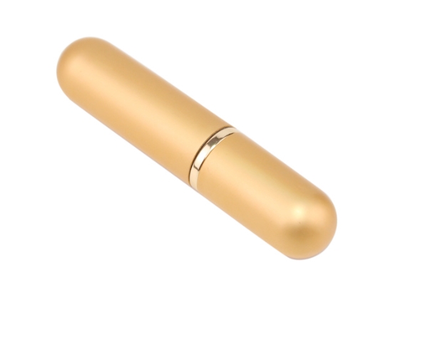 Fľaštička na nosový inhalátor, na arómaterapiu, 5 ml - Farba: zlatá