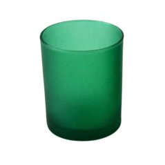 Sklenený pohár, matný zelený, na sviečku, 200 ml