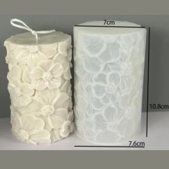 Silikónová forma na sviečku – kvetinkový valec
