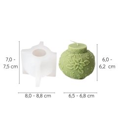 Silikónová forma na sviečku – zdobená vianočná guľa