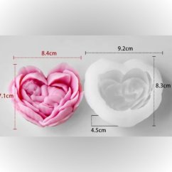Silikónová forma na sviečku – anjelik v srdiečku z ruže