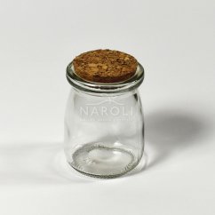 Sklenená dóza s korkovým uzáverom, 100 ml