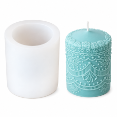 Silikónová forma na sviečku – čipkovaný valec