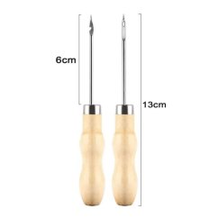 Prevliekacia ihla na knôty s drevenou rúčkou