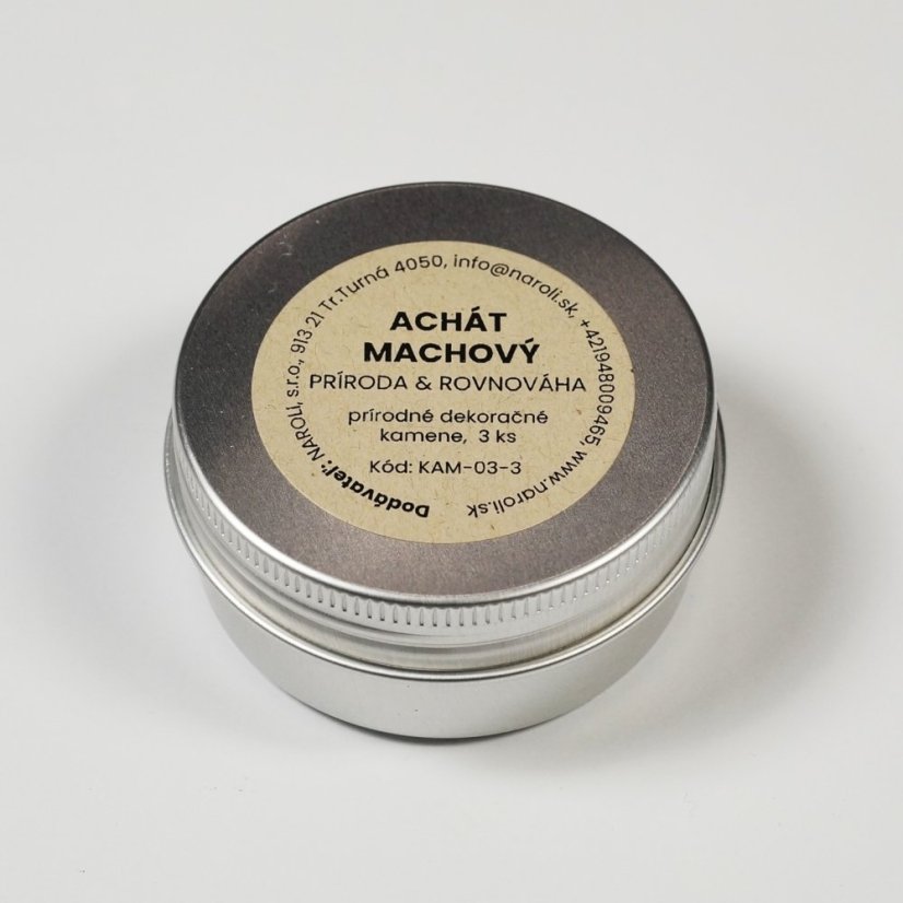 Achát machový – kameň do sviečok a dekorácií, 3 ks | PRÍRODA & ROVNOVÁHA