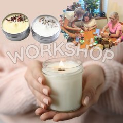 Kurz výroby prírodných sviečok v nádobách | Živý workshop | Trenčín