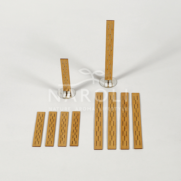 Drevené knôty perforované, dĺžka 100 mm, 5 ks - Rozmer: na sviečky pr. 60 – 70 mm