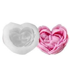 Silikónová forma na sviečku – anjelik v srdiečku z ruže