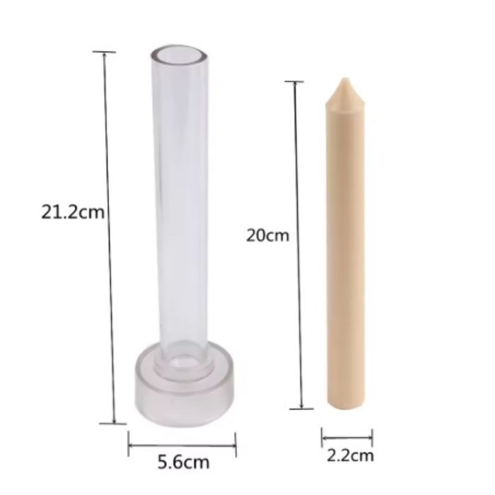 Plastová forma na tenkú sviečku – rovná 22 x 200 mm