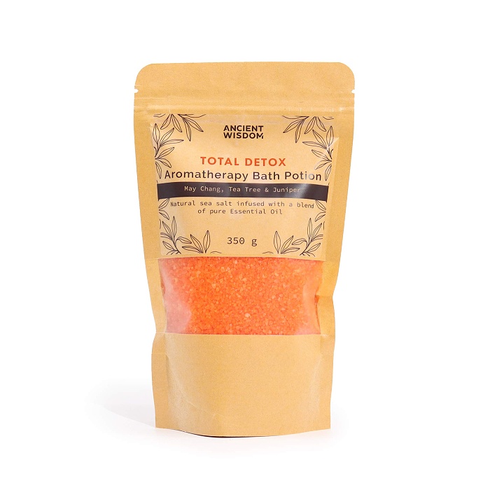 Prírodná soľ do kúpeľa DETOX, s esenciálnymi olejmi, 350 g