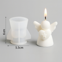 Silikónová forma na sviečku – malý anjelik so srdiečkom