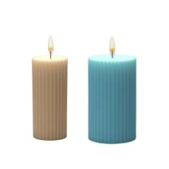 Silikónová forma na sviečku – vrúbkovaný valec