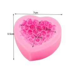 Silikónová forma na sviečku – ružičkové srdiečko
