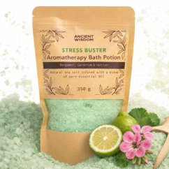 Prírodná soľ do kúpeľa ANTISTRES, s esenciálnymi olejmi, 350 g