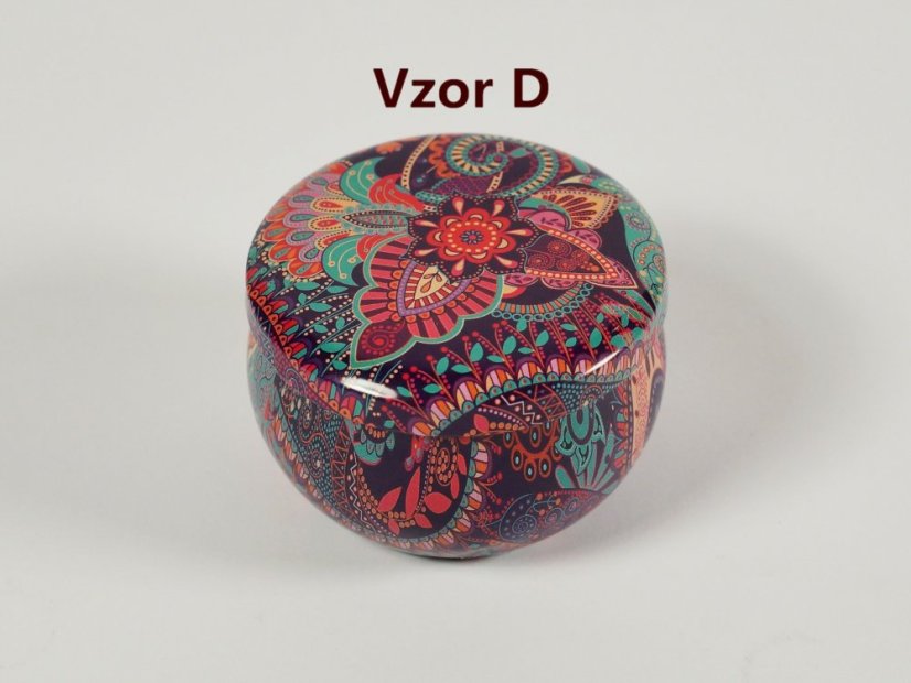 Plechová dóza, ornament II., na sviečku, 75 ml - Vzor: G