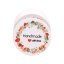 Visačky okrúhle, folklór – Handmade with love, 10 ks - Farba: prírodná