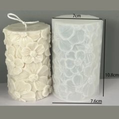 Silikónová forma na sviečku – kvetinkový valec