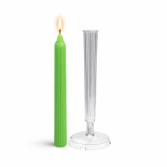 Plastová forma na tenkú sviečku – kónická, vrúbkovaná pr. 22/16 x 180 mm