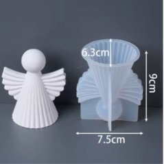 Silikónová forma na sviečku – minimalistický prúžkovaný anjelik